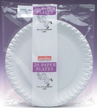 Unbranded Catering: 23cm White Paper Plates Pk20