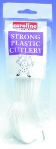 Unbranded Catering: White Plastic Spoons Pk8