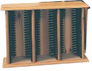 This pine open fronted triple cd rack holds 60 CDs. Also available in double height holding 120 cds