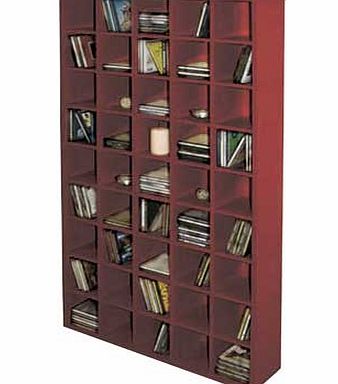 Free standing mahogany effect finish pigeon hole unit great for CD storage or for displaying treasured objects. Very simple design within an incredibly small footprint - it only projects 20cm from your wall. With five columns by nine rows making 45 c