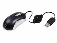 Unbranded CE optical pocket mouse with retractable cable