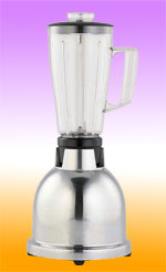 A professional, high powered, variable-speed blender of alloy construction with a chrome