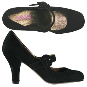 A glamorous Mary-Jane style Court from Jones Bootmaker. Features adjustable strap, covered heel and 