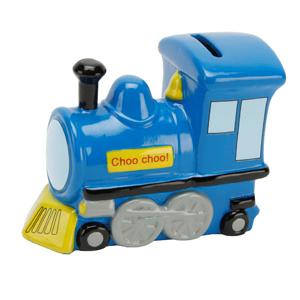 Unbranded Ceramic Blue Train Money Box