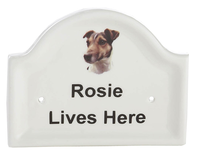 Unbranded Ceramic Dog Sign - Jack Russell Smooth Short Haired