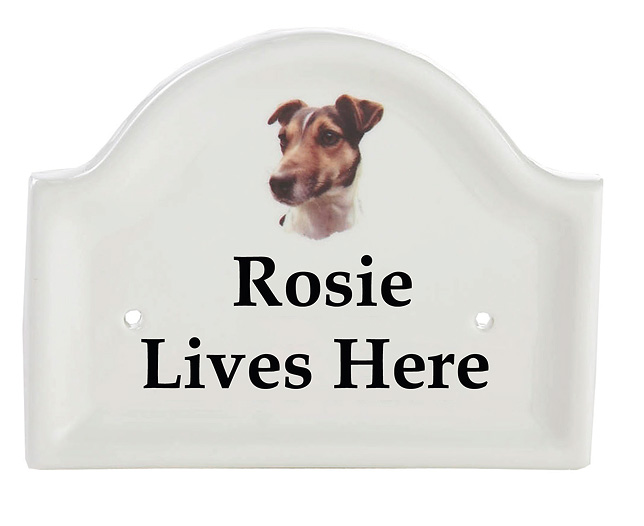 Unbranded Ceramic Dog Sign - Jack Russell Smooth Short