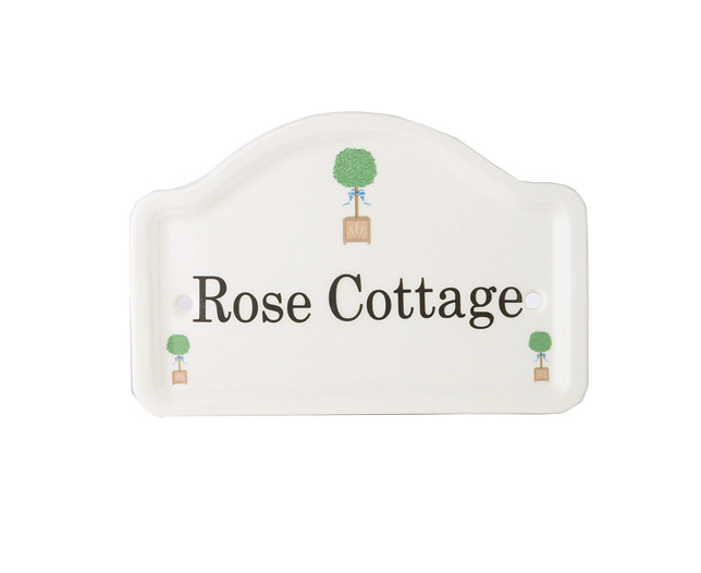 Unbranded Ceramic House Name Plaque Topiary