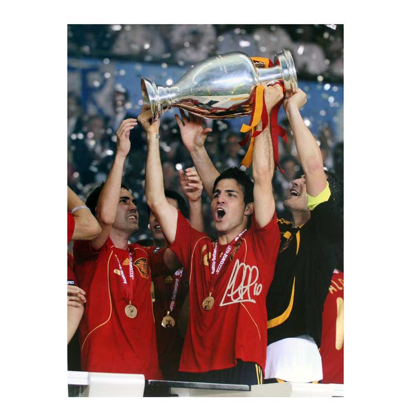 Unbranded Cesc Fabregas Signed Photo - Lifting The Euro 2008 Trophy