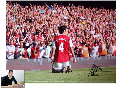 This superb over-sized colour photo perfectly captures Cesc F