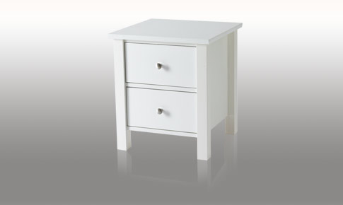 Unbranded Chamois White bedside chest
