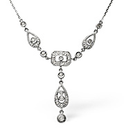 Unbranded Chandelier Necklace 0.30CT Diamond 9K White Gold