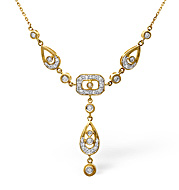 Chandelier Necklace 0.30CT Diamond 9K Yellow Gold from The Diamond Store.co.uk the best value Chande