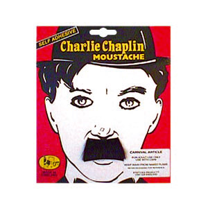 From the era of Silent Movies this Chaplin moustache says it all