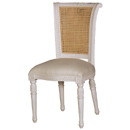 Chateau white painted Louis XIV dining chair