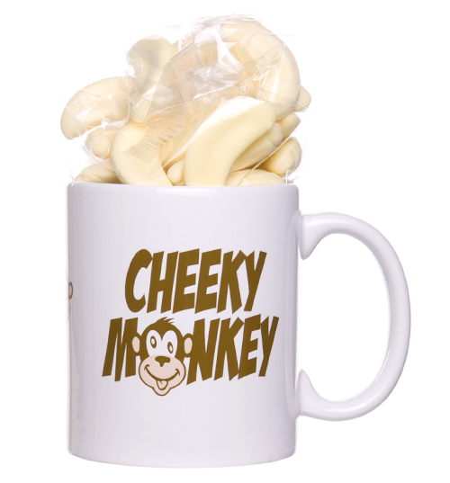Unbranded Cheeky Monkey Mug And Retro Sweets Gift Set