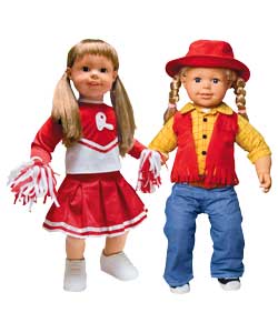 Unbranded Cheerleader and Cowgirl Outfits Twin Pack for
