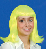 Cheerleader wig, neon yellow