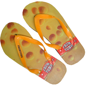 Unbranded (Cheese Large) - Fun Tongs Mens Flip Flops