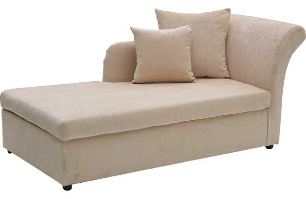 This Chenille Chaise Longue Sofa Bed is a fashionable looking sofa that would fit into any contemporary style living room. Its neutral colour design means that it will go with a range of colour themes. V very comfortable place to sit with a n easily 