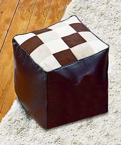 Brown/Mocha/Latte.Cover material 20% polyester/ 64% PVC/ 16%PU.Size, when filled 4 cubic