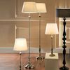 Simple yet elegant! Choice of base with cream polycotton shade. 1 x max 100W BC GLS bulb required. H