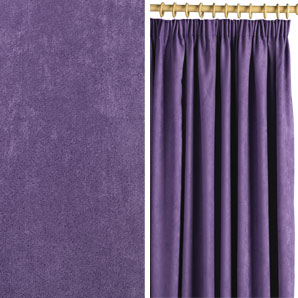 Jonelle Chicago pencil pleat curtains in grape wit