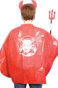 A simple child sized plastic cape available in black for witches and vampires and red for little