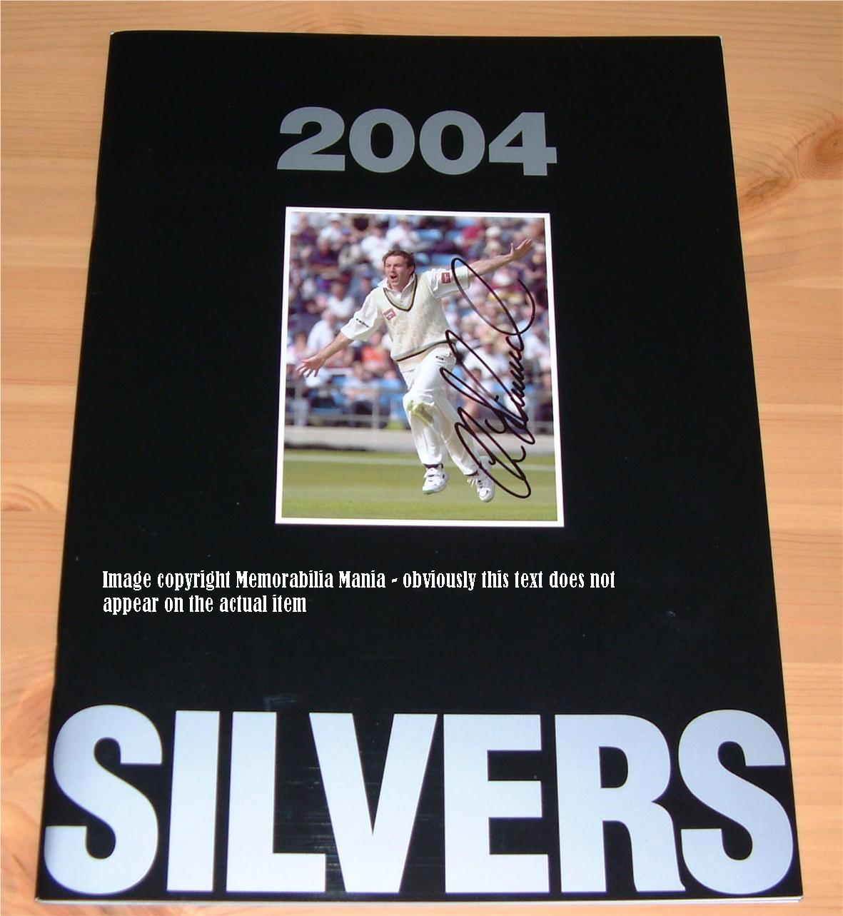 Signed by the Yorkshire bowler on the front cover. Also signed inside by Dickie Bird. COA -