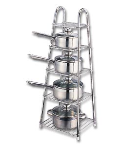 Chrome Finish Pan Stand - Height 90cm.