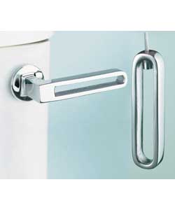 Chrome plated loop design cistern handle and light pull