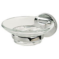 Chrome-Plated Soap Dish and Holder