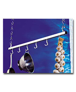 Chromed Aluminium Hanging Bar - for hanging pans