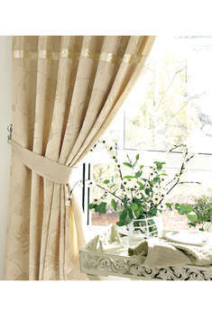Unbranded CHRYSANTHEMUM PAIR OF LINED CURTAINS