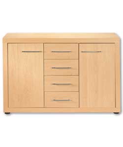4 drawers with metal runners. Chrome plated handle