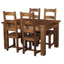 Chunky Plank Pine 6ft dining set furniture