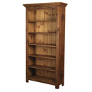 Chunky Plank Pine tall fixed open bookcase