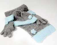 Gift Ideas - Chunky Scarf-Glove and Hat - Adult One Size