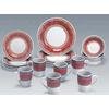 Set consists of 6 dinner plates, 6 tea plates and 6 bowlsSuitable for use in dishwasher and