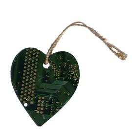 Unbranded Circuit Board Christmas Decorations Hearts