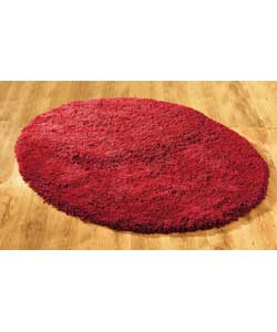 Unbranded Circular Shaggy Rug Red