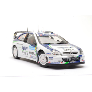 Sun Star has released a 1/18 replica of Manifred Stohl`s Citroen Xsara from the 2007 Swedish Rally.