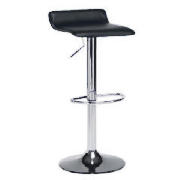 Faux leather stool with chromed steel frame. Adjustable height. Minimal assembly required. H68xW40xD