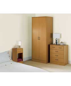 Beech finish with silver finish bow handles.2 Door Wardrobe:Size (H)177.5, (W)71.6, (D)49.9cm.I hang