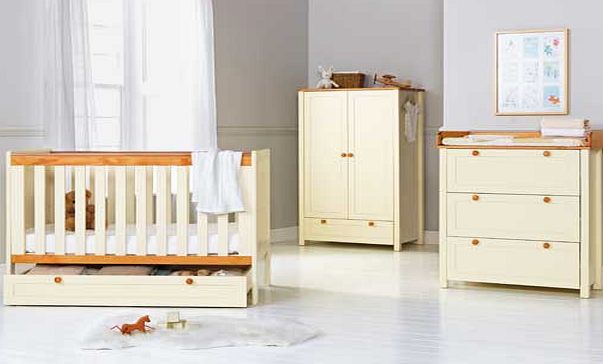 Unbranded Classic Two-Tone 5 Piece Nursery Furniture Set