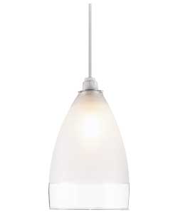 Unbranded Clear and Frosted Glass Pendant Light Shade