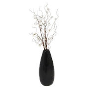 Unbranded Clear Beaded Stems in Vase Black