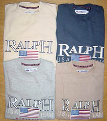 High quality classic mid-weight crew-neck sweatshirt bearing Ralph Athletics USA Team and the US Fla