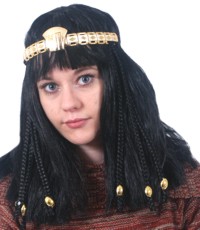 Cleopatra Wig Black with Gold Band