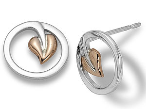 Unbranded Clogau-9ct-Rose-Gold-And-Silver-Tree-of-Life-Earrings-074467