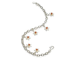 Unbranded Clogau-Silver-And-9ct-Rose-Gold-Daffodil-Charm-Bracelet-074410